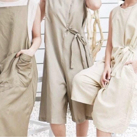 Loma Whale Linen Jumpsuit Size Small Euc